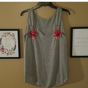 Embroidered tank top